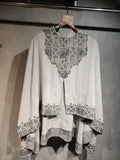 Boho-Artisinal Craft Asymmetric poncho Co-ord Set