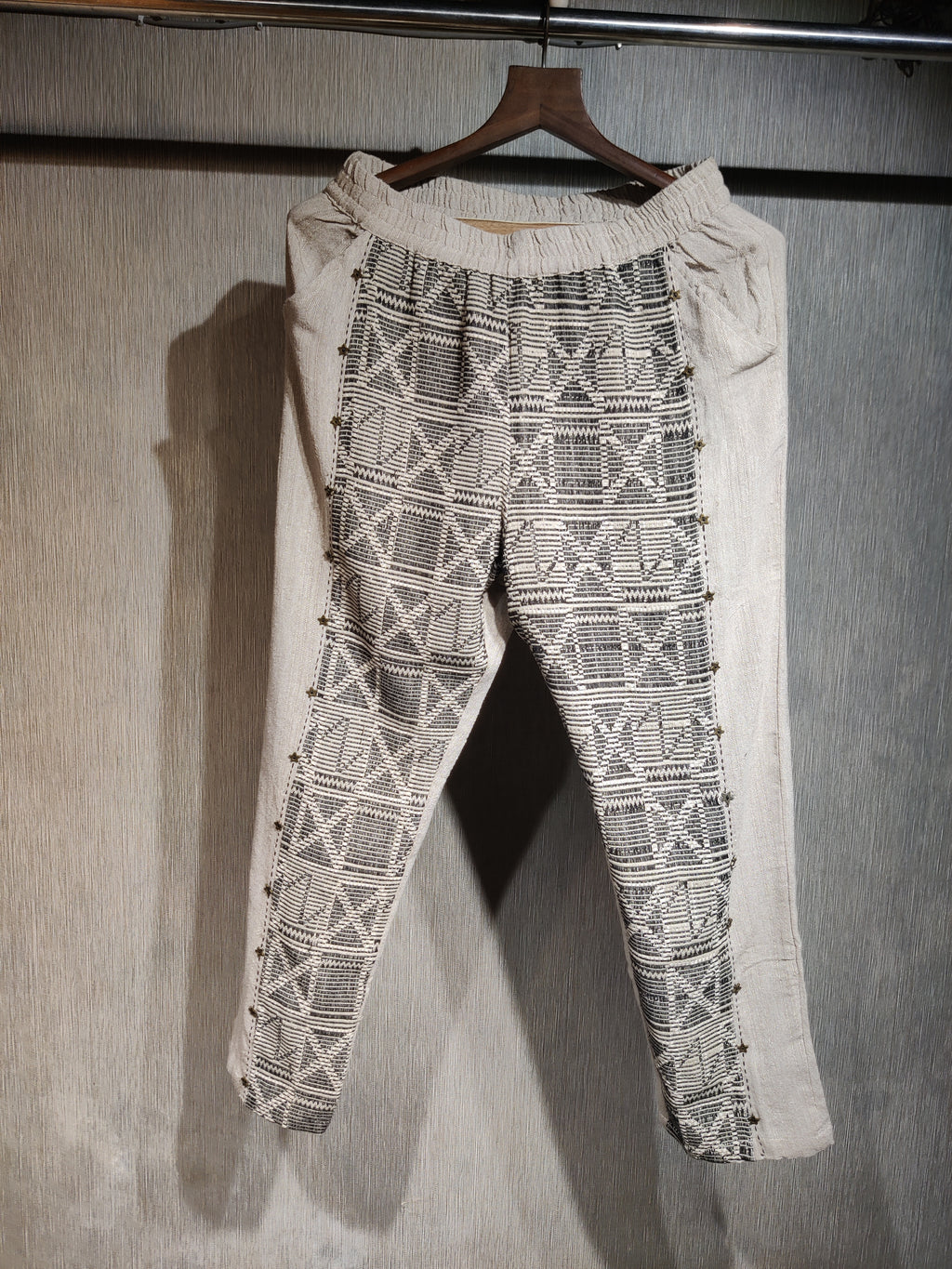 Boho-Artisinal Craft Asymmetric poncho Co-ord Set