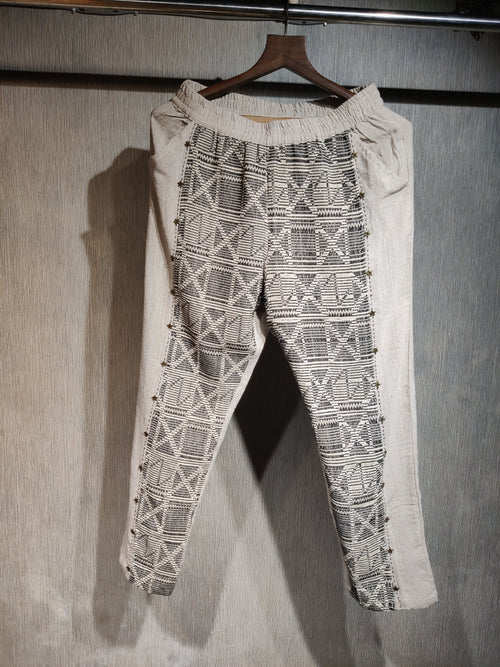 Boho-Artisinal Craft Asymmetric poncho Co-ord Set