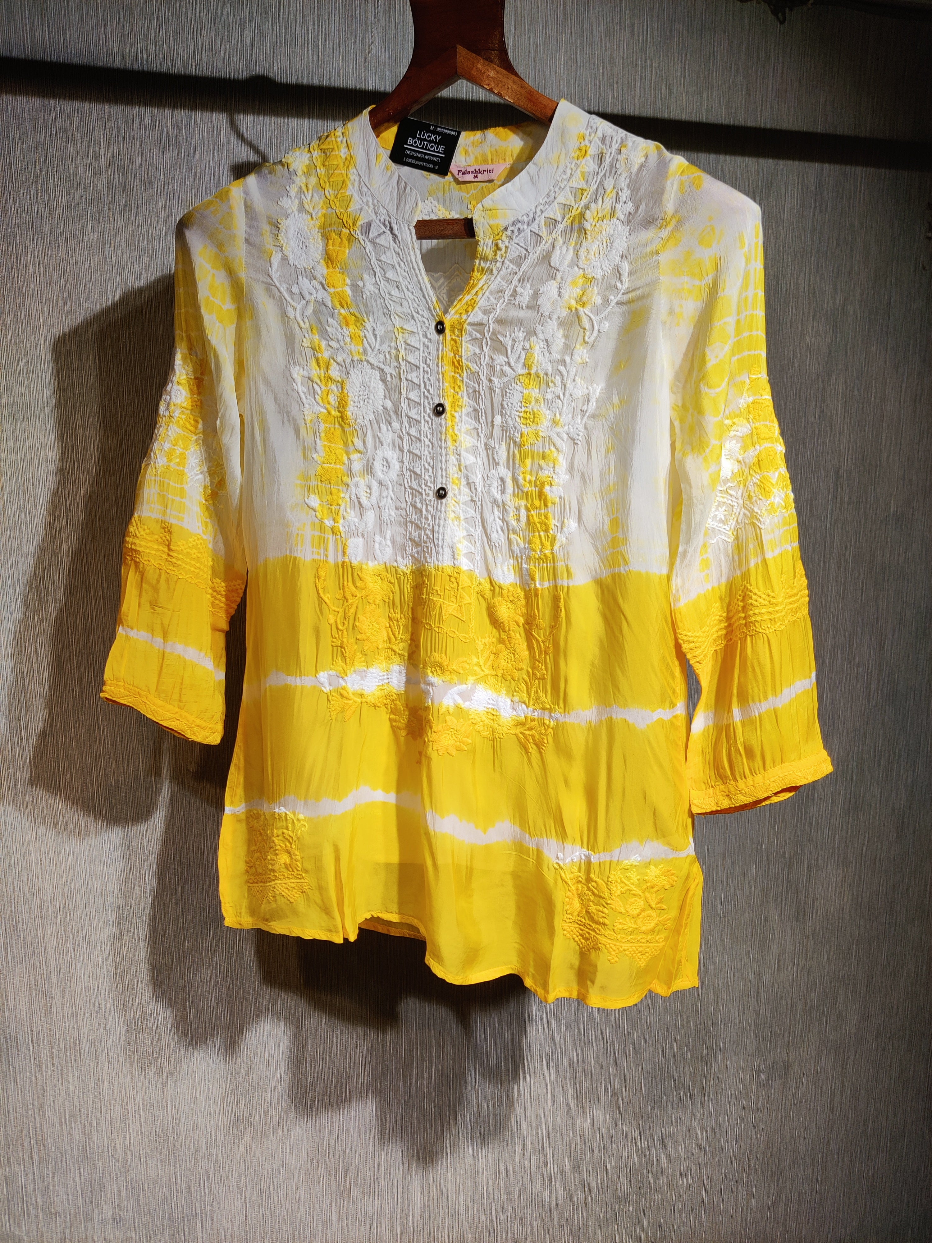 Sunshine Yellow  Chikankari  Co-ord Set