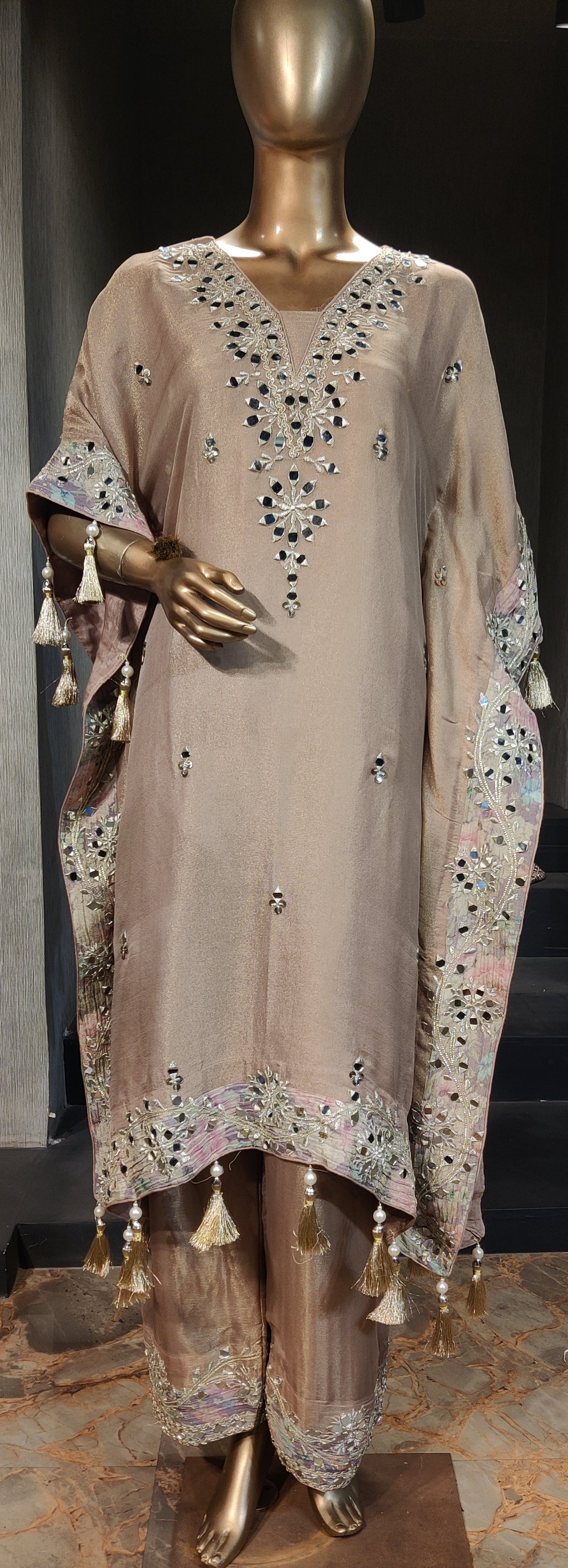 Blush Embellished Kaftan