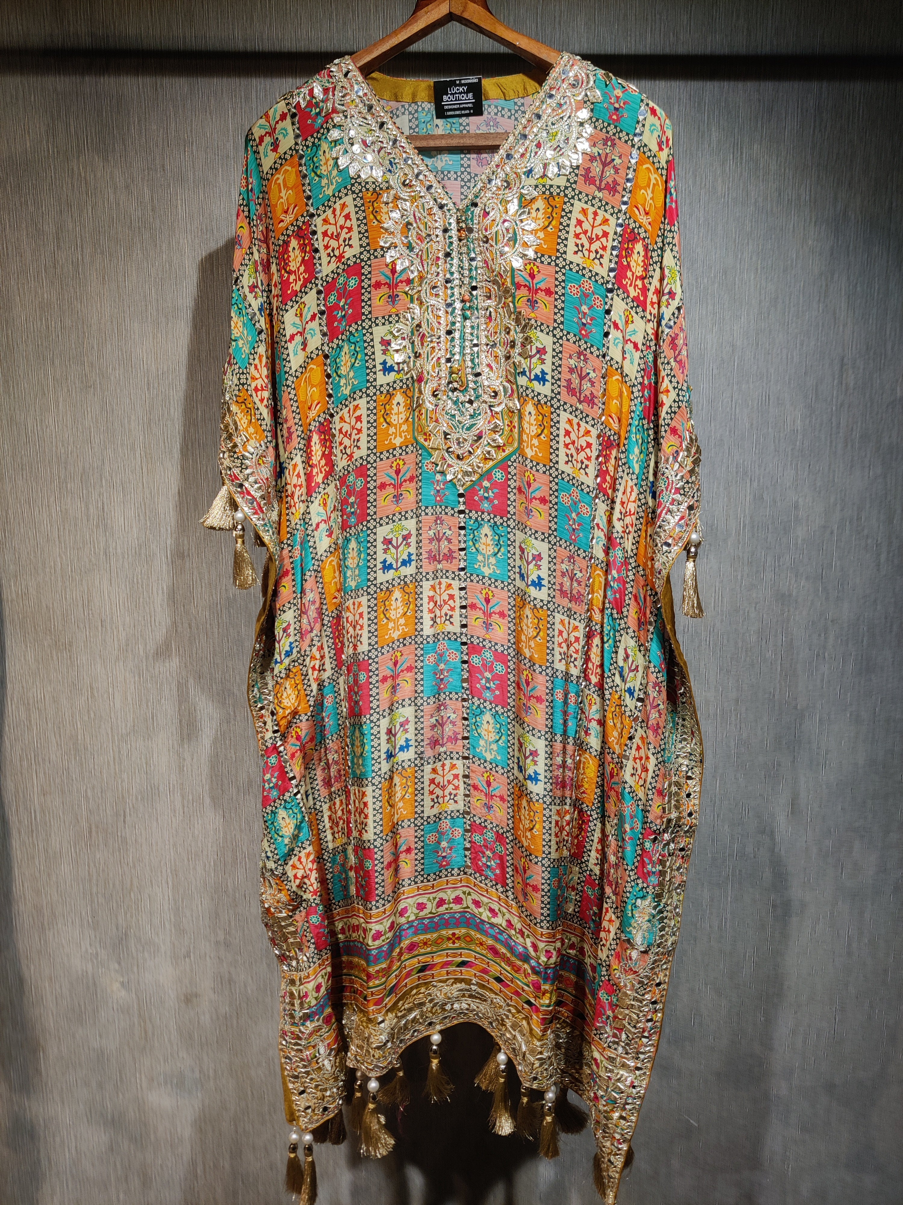 Multicolor Heritage Patchwork Kaftan Title: