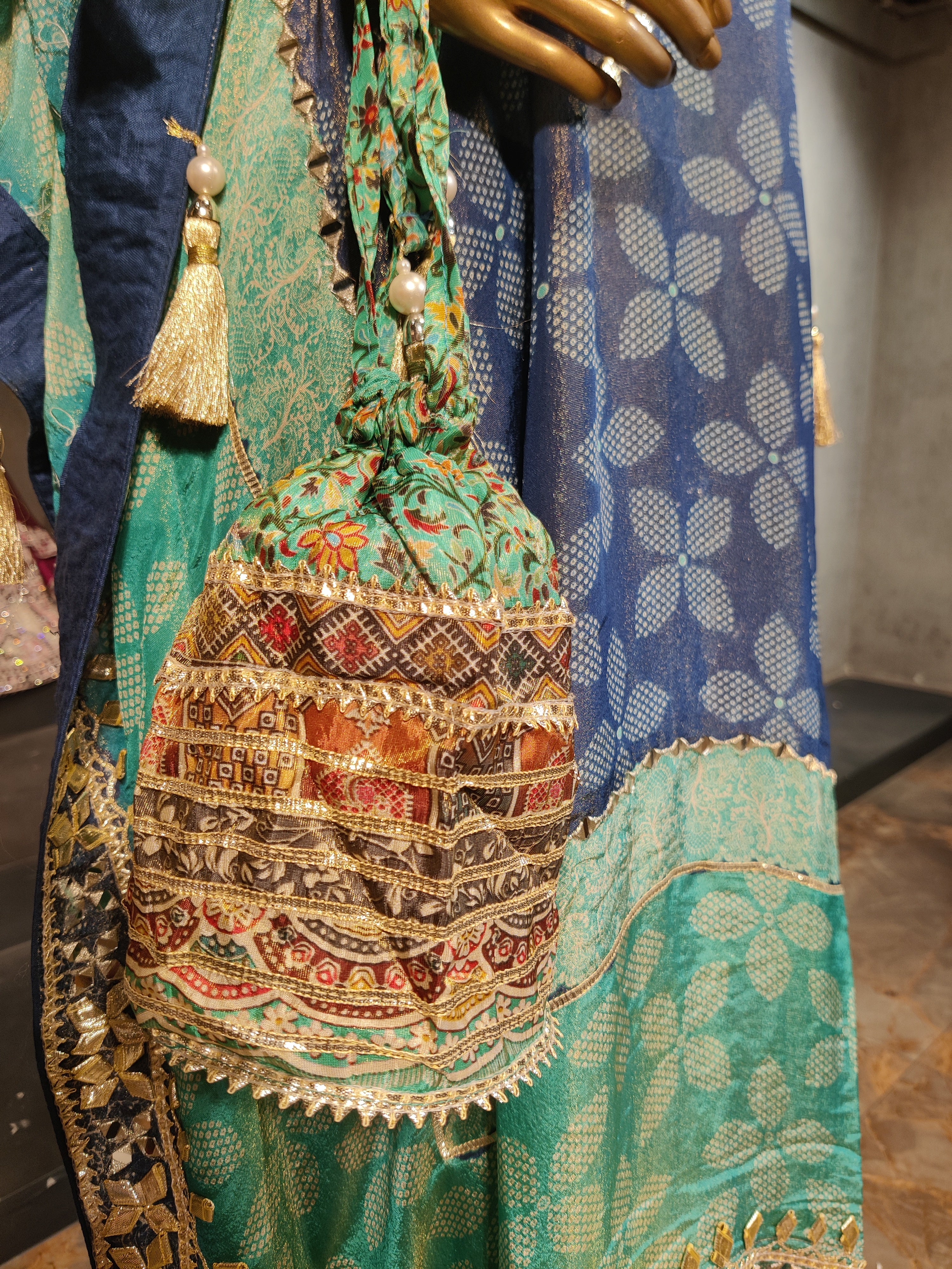 Blue Ombre Embellished Kaftan