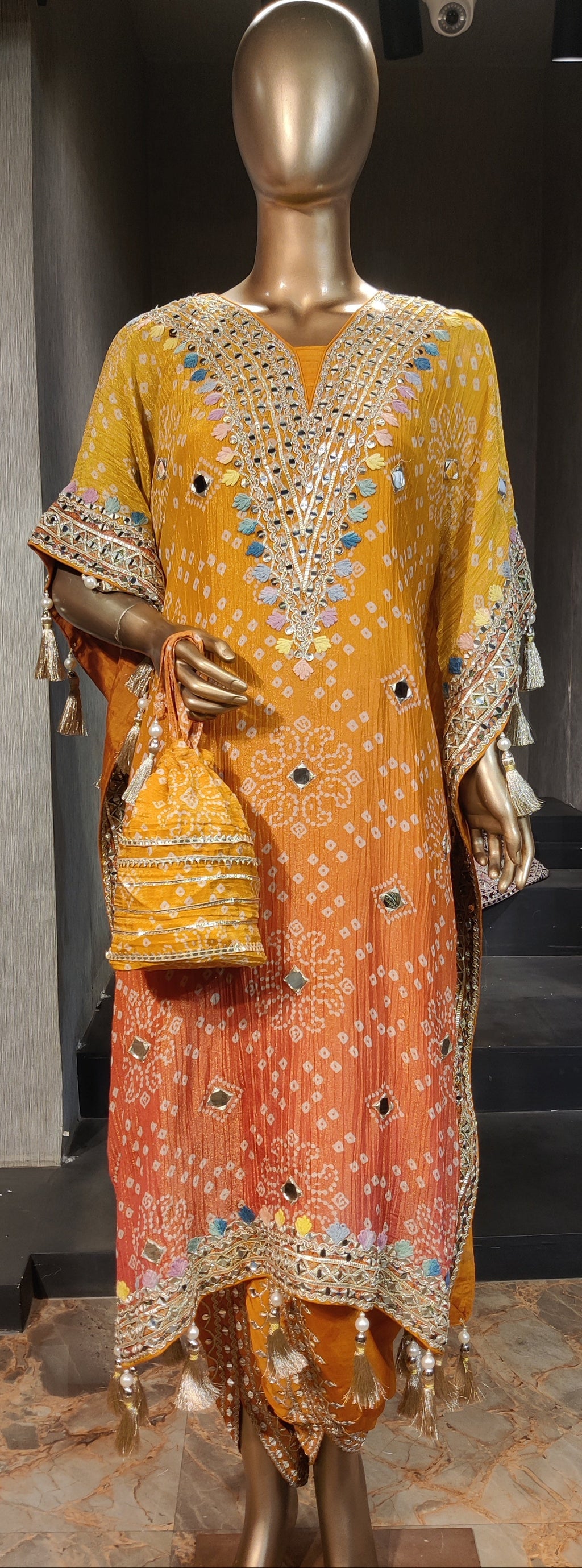 Sunset Ombre Embroidered Kaftan