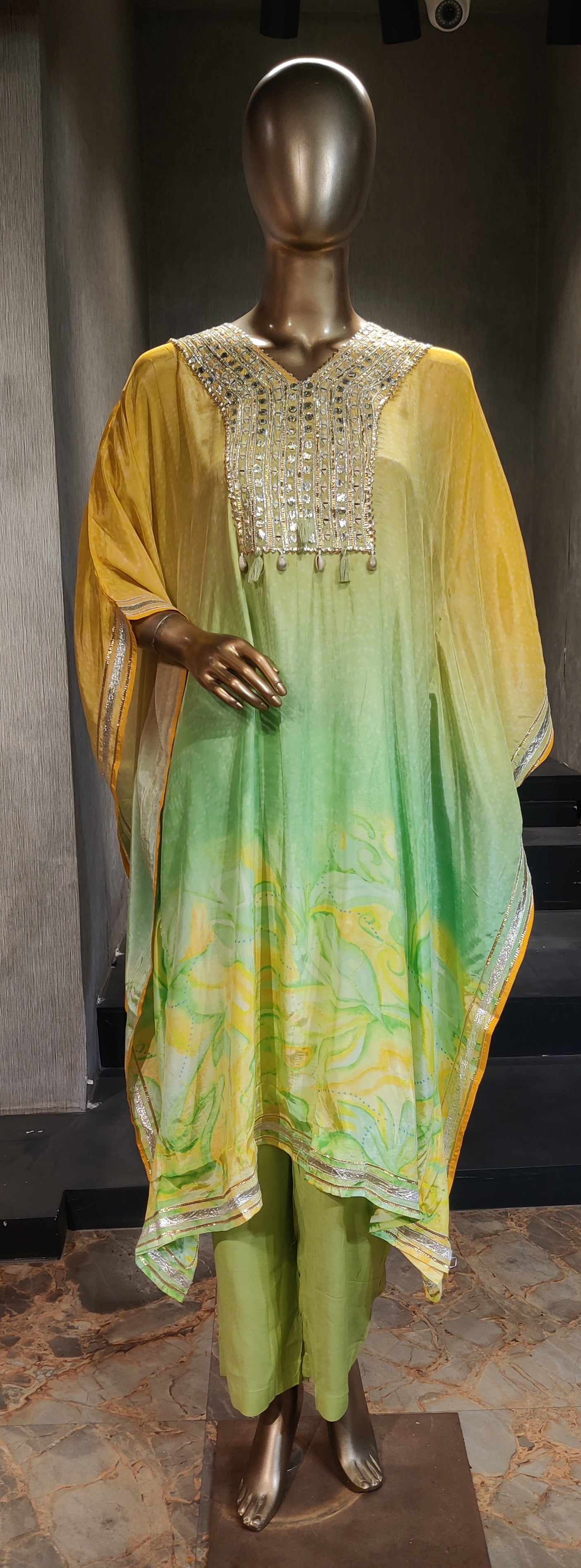 Lime Ombre Kaftan