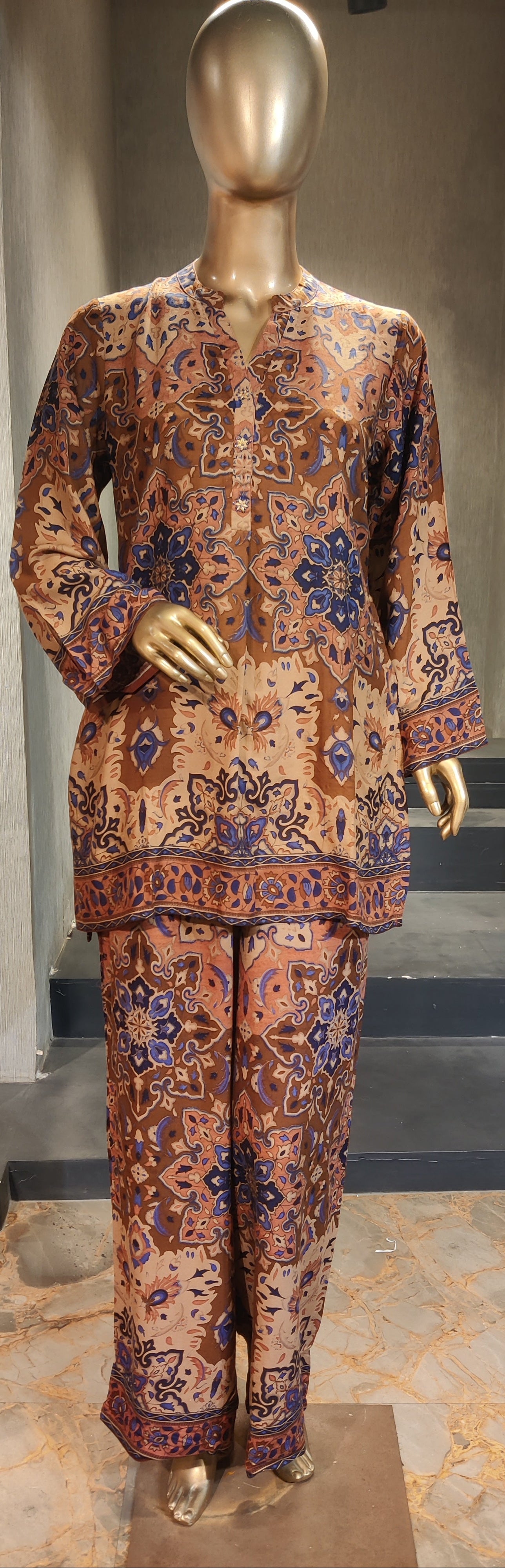 Rust Paisley Printed Co-Ord Set