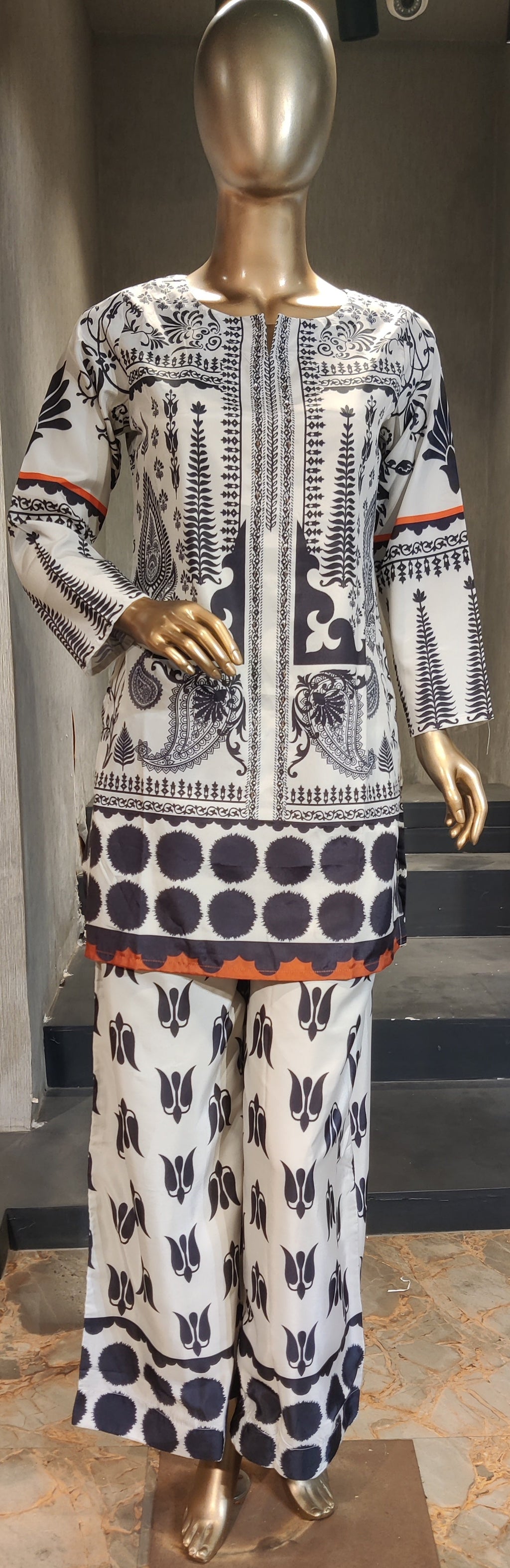 Monochrome Folk Print Co-Ord Set