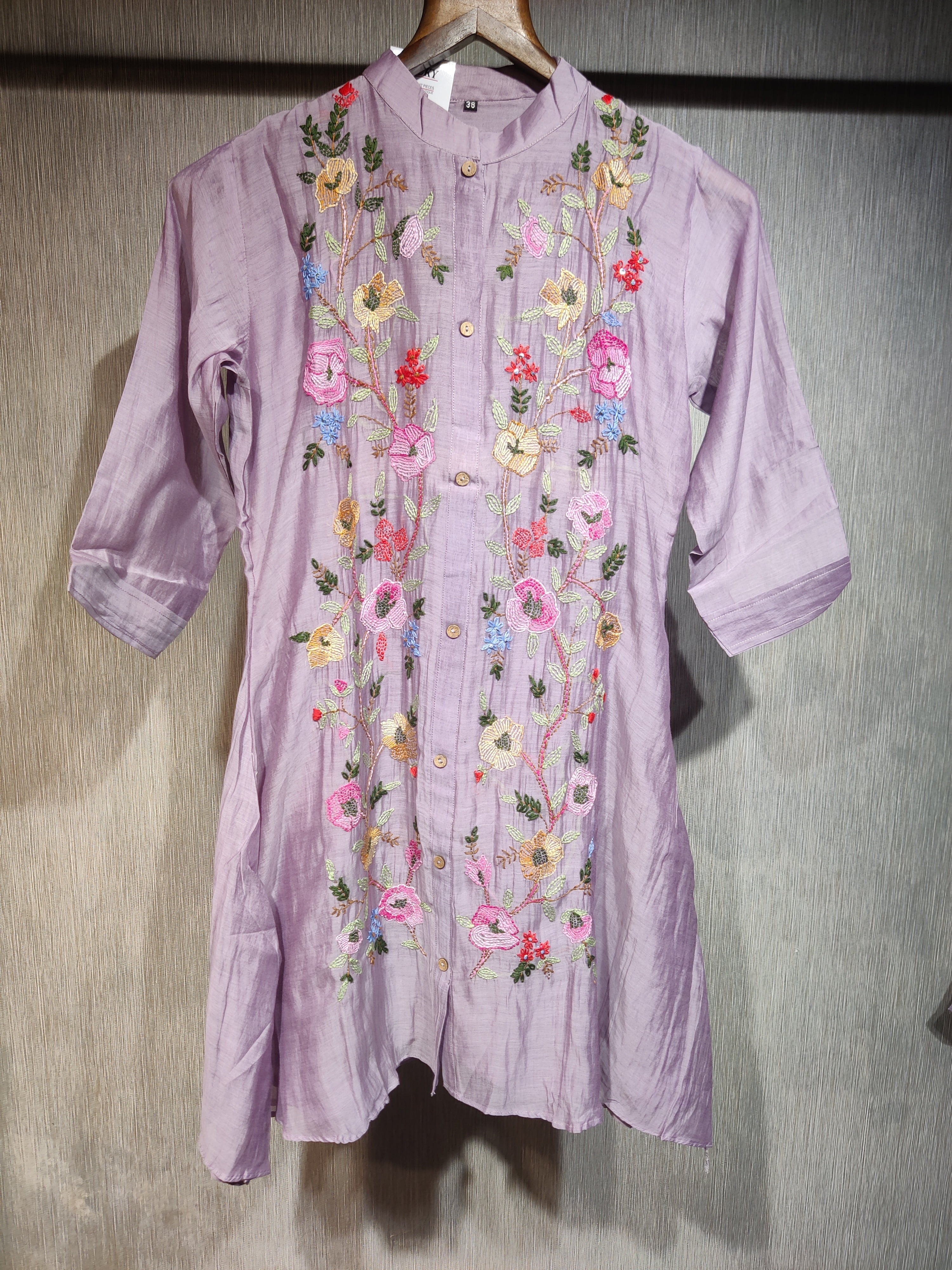 Lavender Floral Embroidered Co-Ord Set