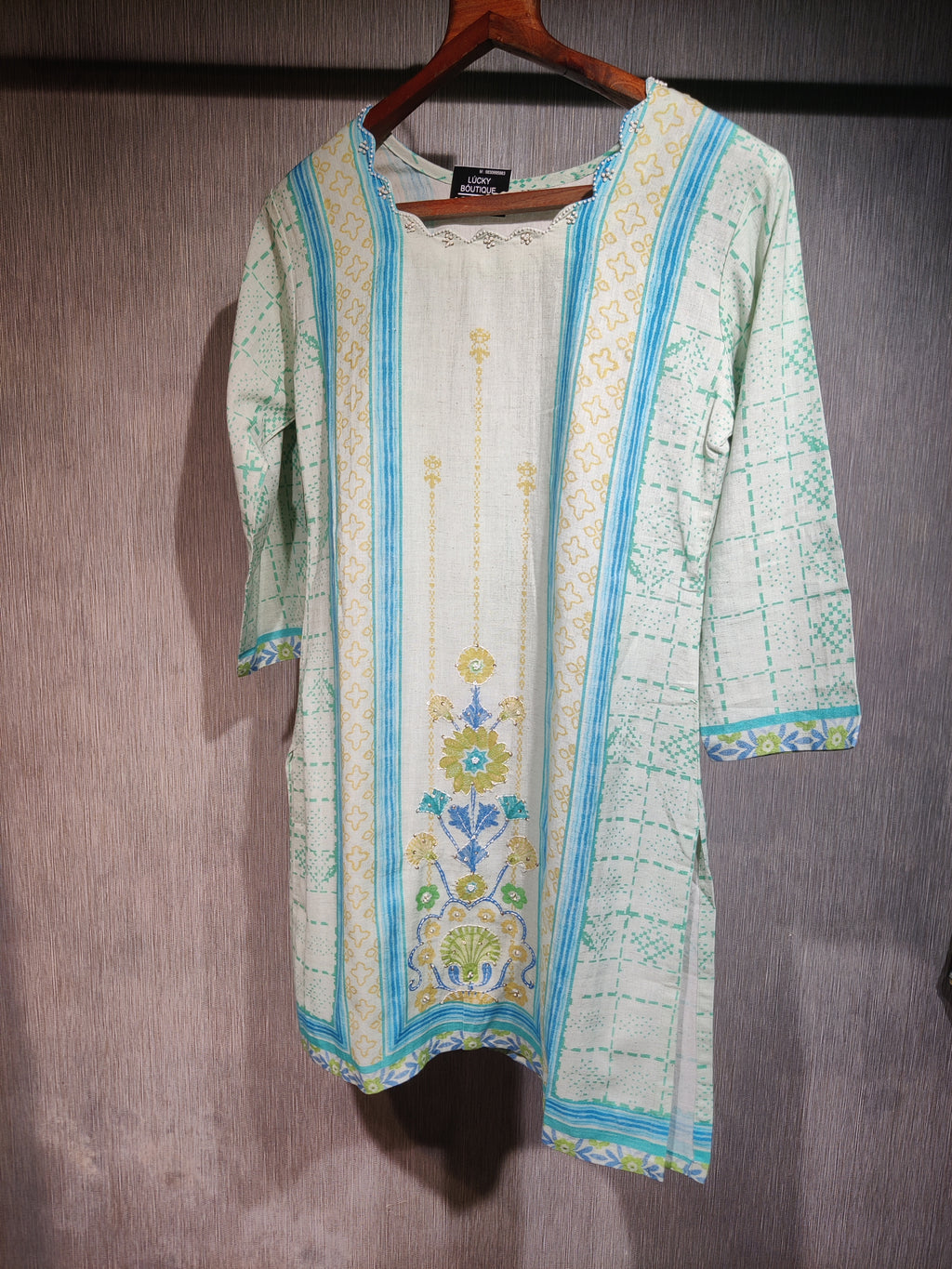 Aqua Heritage Motif Co-Ord Set