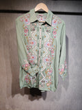 Sage Pastels Premium Cotton Co-ord Set with Exquisite Hand Work and Thread Embroidery All Over