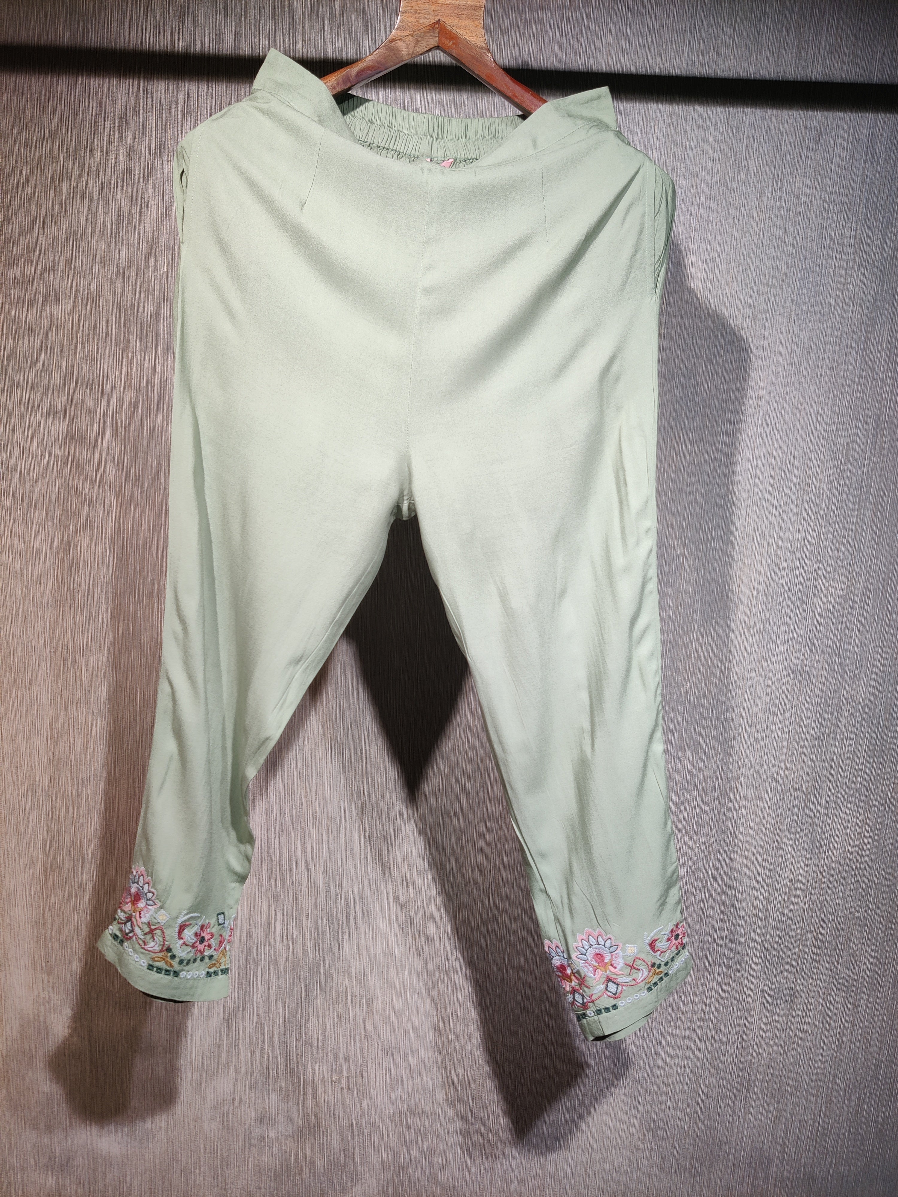 Sage Pastels Premium Cotton Co-ord Set with Exquisite Hand Work and Thread Embroidery All Over