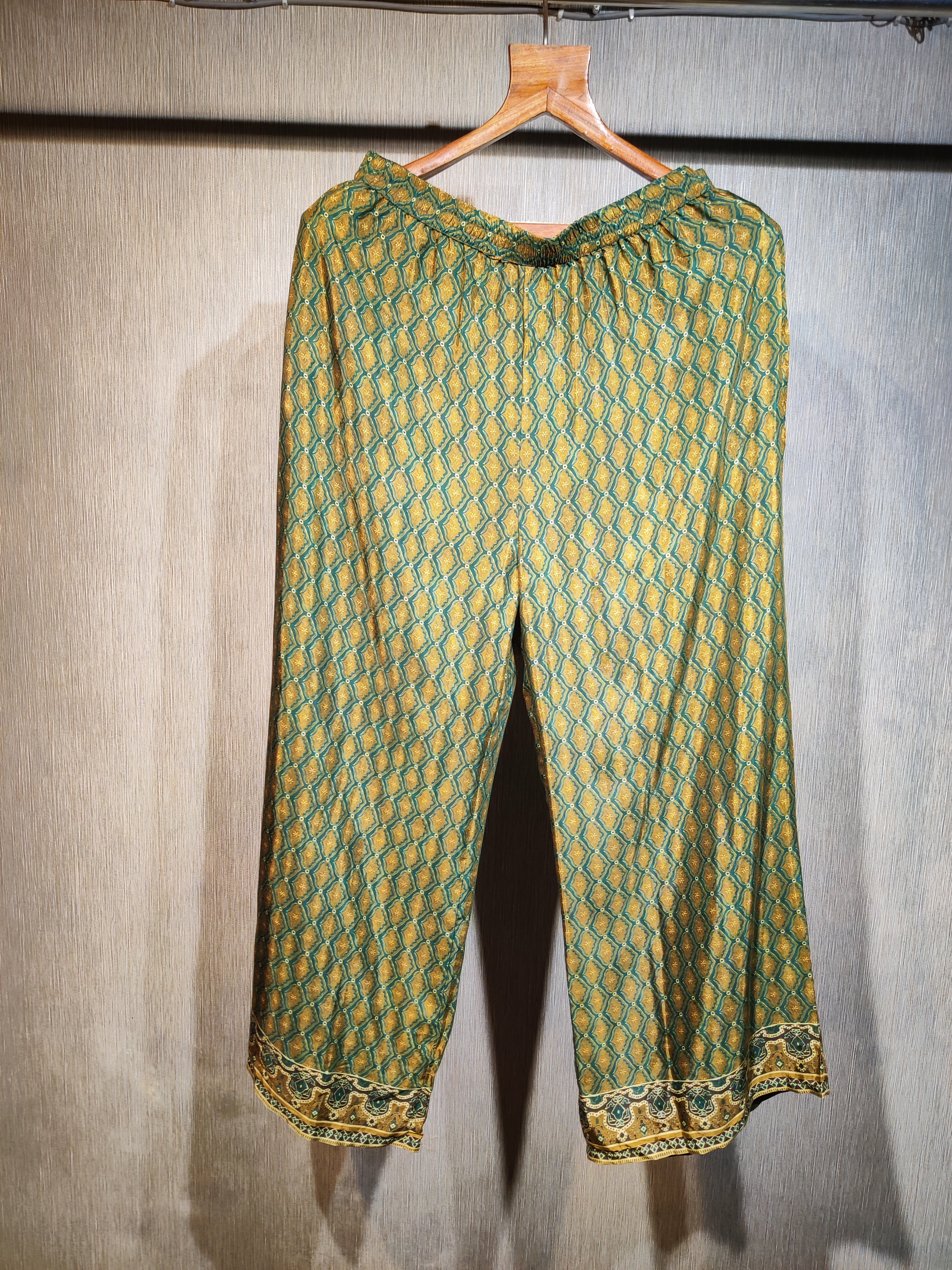 Olive Green & Ochre Geometric Printed Co-Ord Set