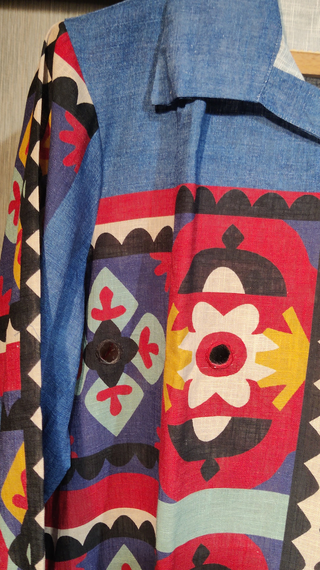 Indigo Boho-Chic print with mirror work Co-Ord  Set