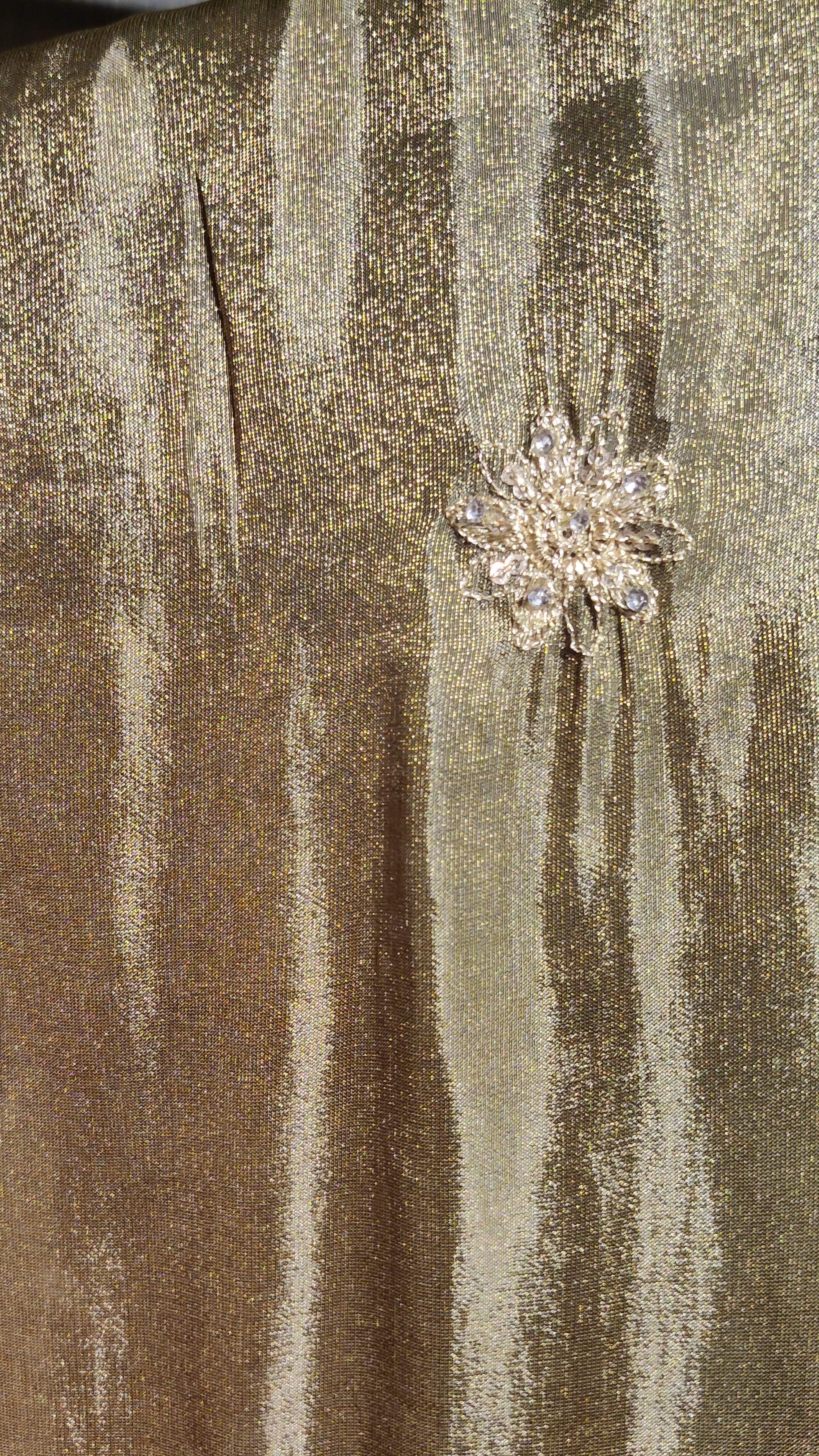 Designer Silk Suit with Glass & Beads Embellishments