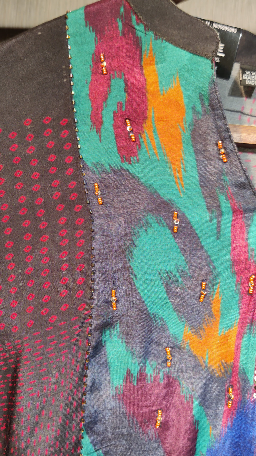 Contemporary Patchwork Ikkat Co-Ord  Set
