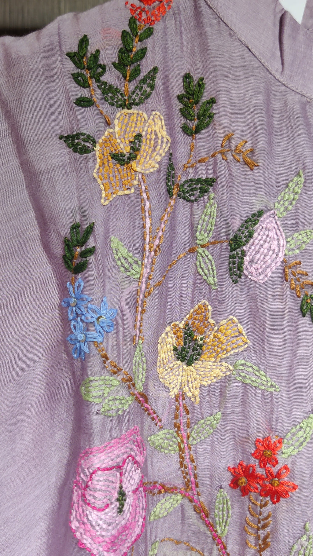 Lavender Floral Embroidered Co-Ord Set