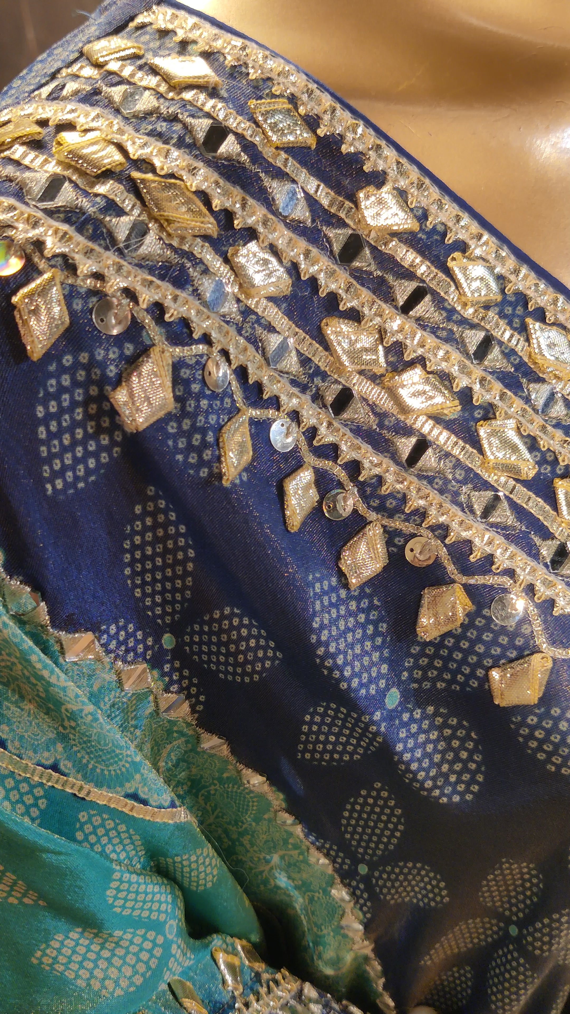 Blue Ombre Embellished Kaftan