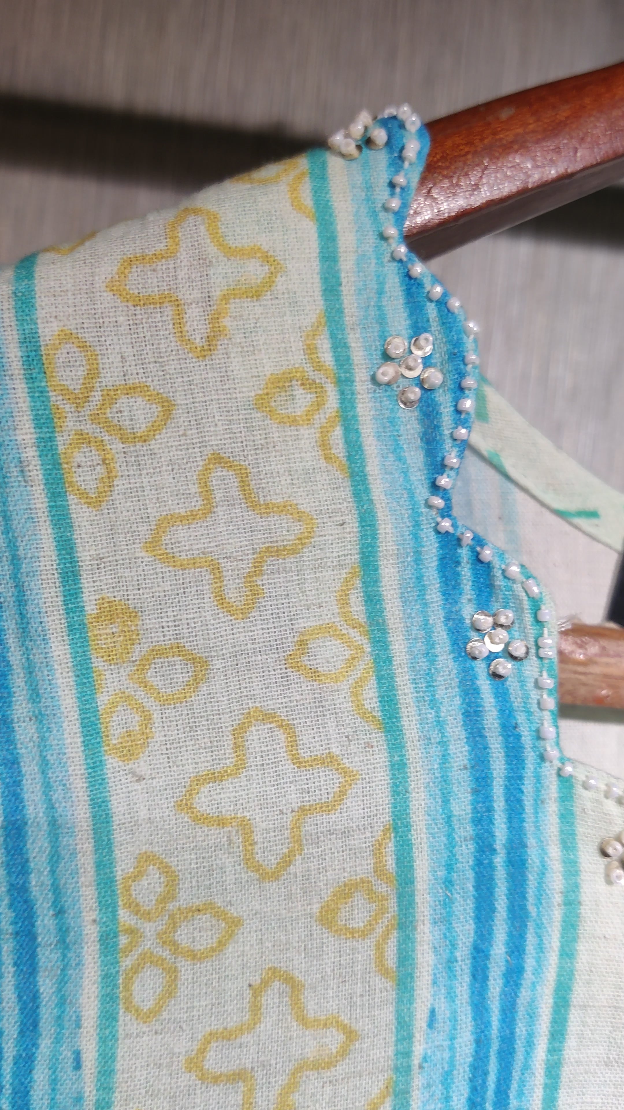 Aqua Heritage Motif Co-Ord Set